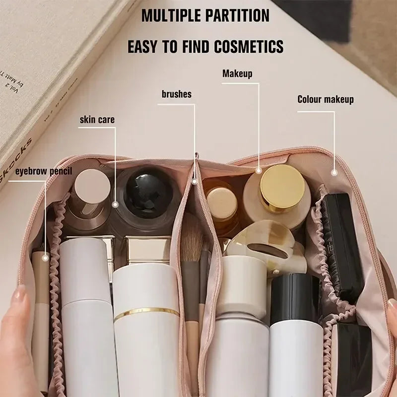 Travel Makeup Bag with Divider