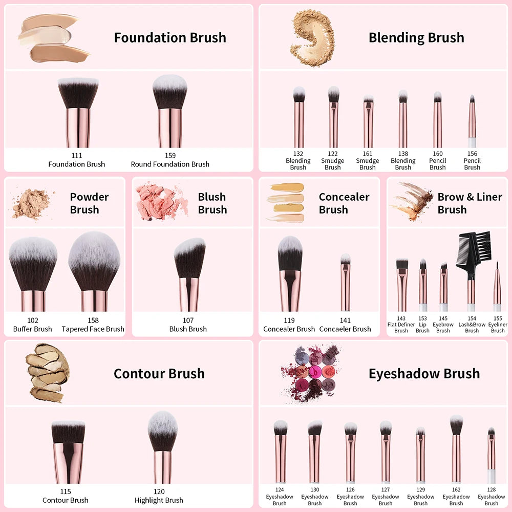 DUcare Professional Makeup Brushes Set