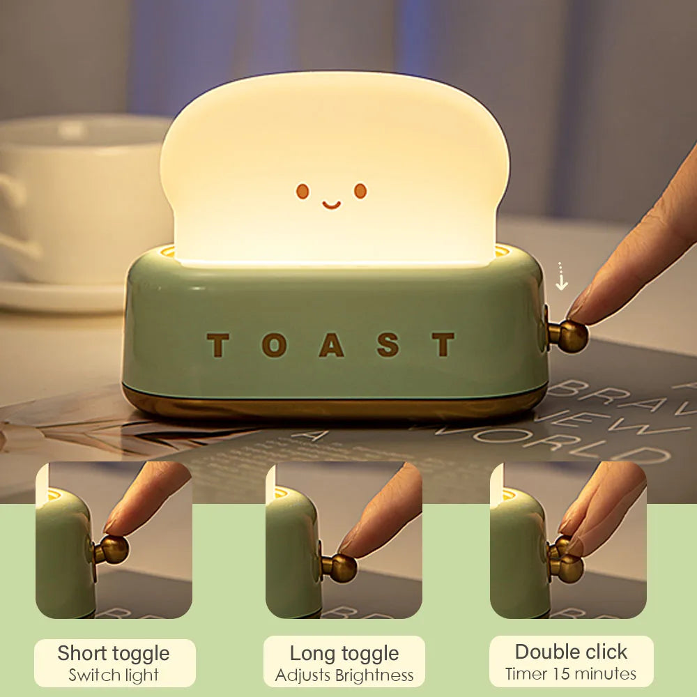 cartoon LED Night Light Toast