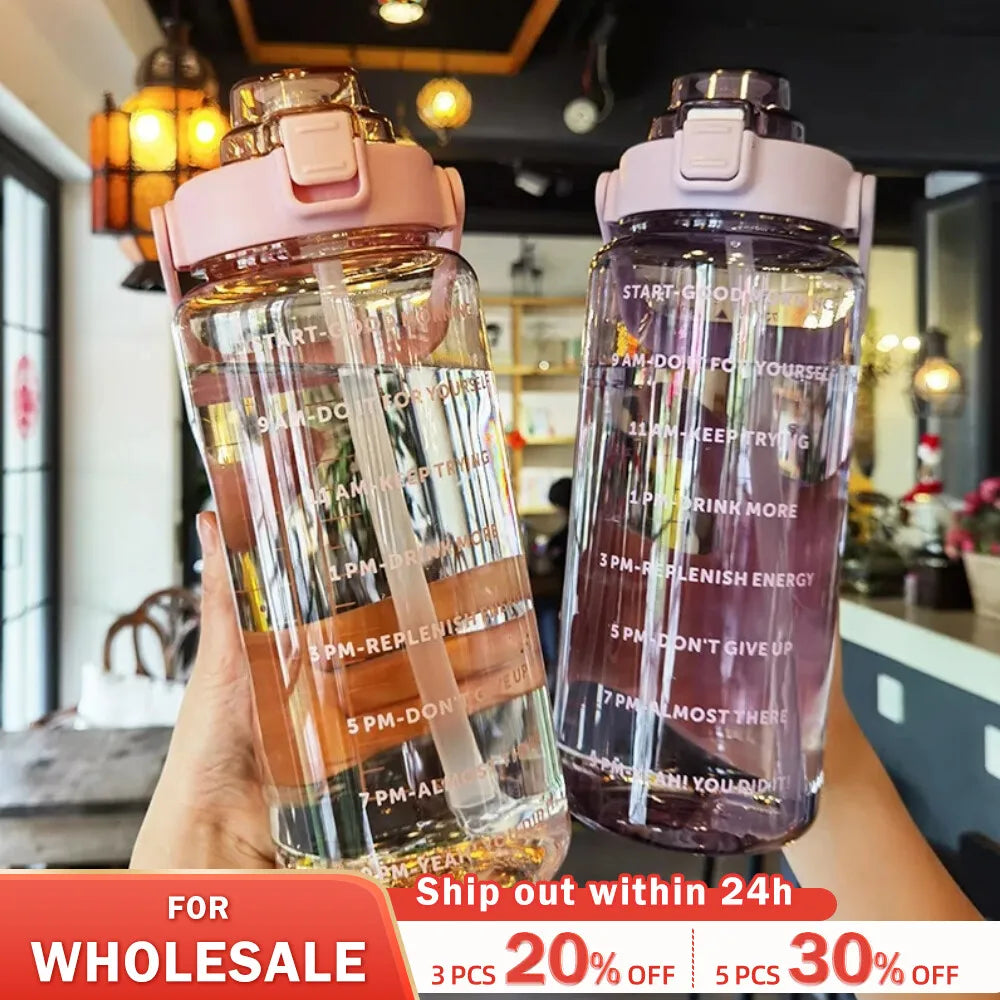 2000ml Plastic Straw Water Cup