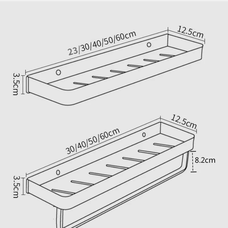 Bathroom Shelf Wall Shelves Shelf Aluminum Black